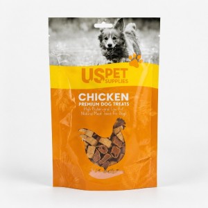 تشویقی سگ یو اس پت با طعم مرغ مدل رول ماهی USPet Fish Chicken Rolls وزن 100 گرم