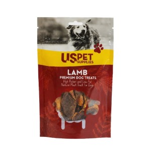 تشویقی سگ یو اس پت با طعم بره مدل گوش خرگوشی USPet Lamb Rabbit Ears وزن 100 گرم