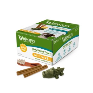 تشویقی دندانی سگ ویمزیس مدل مولتی پک Whimzees Variety Value Box For Medium Dogs بسته 28 عددی