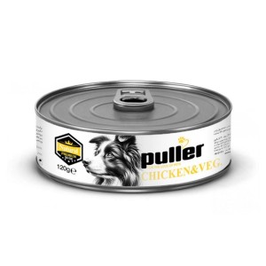 کنسرو غذای سگ پولر با طعم مرغ و سبزیجات Puller Premium Natural وزن 120 گرم