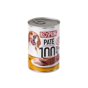 کنسرو غذای سگ رداسپرینگ با طعم مرغ و جگر Redspring Dog Chicken Liver Pate وزن 400 گرم