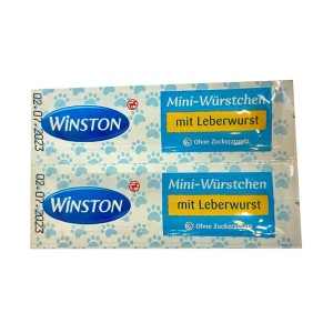 تشویقی سوسیسی گربه وینستون با طعم سوسیس جگر Winston Mini Sausage بسته 2 عددی