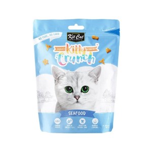 تشویقی بچه گربه کیت کت با طعم غذاهای دریایی Kit Cat Kitty Crunch وزن 60 گرم