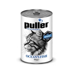 کنسرو غذای گربه پولر با طعم ماهی اقیانوسی Puller Premium وزن 400 گرم