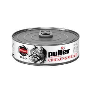 کنسرو غذای گربه پولر با طعم مرغ و گوشت Puller Premium Natural وزن 120 گرم