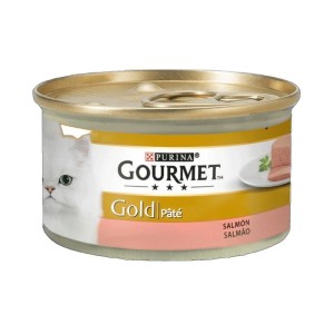 کنسرو غذای گربه گورمت موس با طعم ماهی سالمون Gourmet Gold Mousse وزن 85 گرم