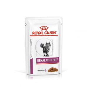 پوچ گربه رنال رویال کنین با طعم گوشت گاو Royal Canin Renal Beef وزن 85 گرم