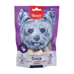 تشویقی سگ ونپی با طعم اردک و روده گاوی Wanpy Jerky & Rawhide Wraps وزن 100 گرم