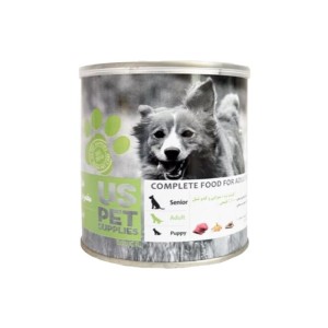 کنسرو غذای سگ یو اس پت با طعم گوشت بره و سیرابی و کدو حلوایی UsPet Canned Food With Lamb & Trip & Pumpkin وزن 800 گرم