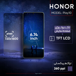 گوشی موبایل آنر مدل Play10 دو سیم کارت ظرفیت 128 گیگابایت و رم 4 گیگابایت