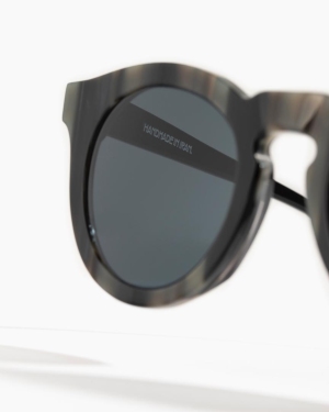 Round dark gray