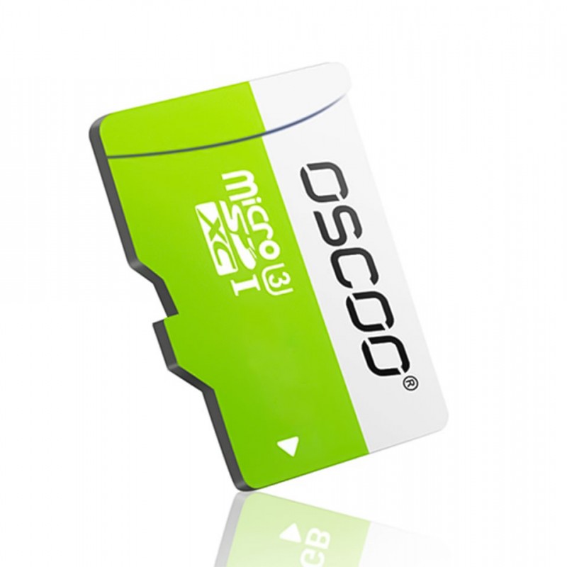 کارت حافظه MicroSDXC اسکو مدل Oscoo TF Memory Card UHS-I U3 V10 سبز ظرفیت 128 گیگابایت