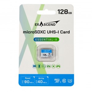 کارت حافظه MicroSDXC اگزاسند مدل ExAscend Essential-X UHS-I U3 V30 ظرفیت 128 گیگابایت