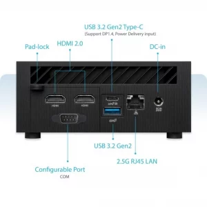 ASUS-PN64 i5-12500H-8GB DDR5-256GB SSD MINI PC