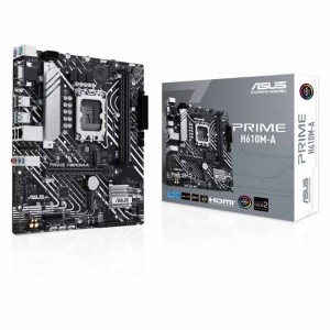 Asembeled Case i3-13100 16GB DDR5 512GB SSD-M.2 530W Bronze PSU and Asus H610-A D5 with Green Hiwa+ Black Case-mainBoard