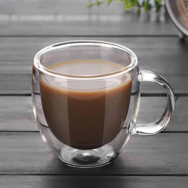 لیوان دوجداره دسته دار