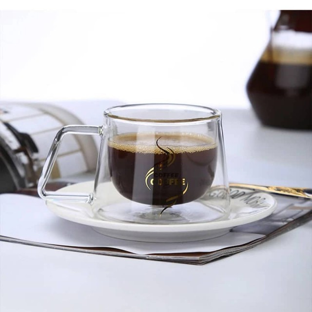 ماگ دو جداره COFFEE آنتی شوک