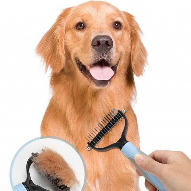 شانه گره بازکن دوطرفه دسته ژلاتینیtaotaopets