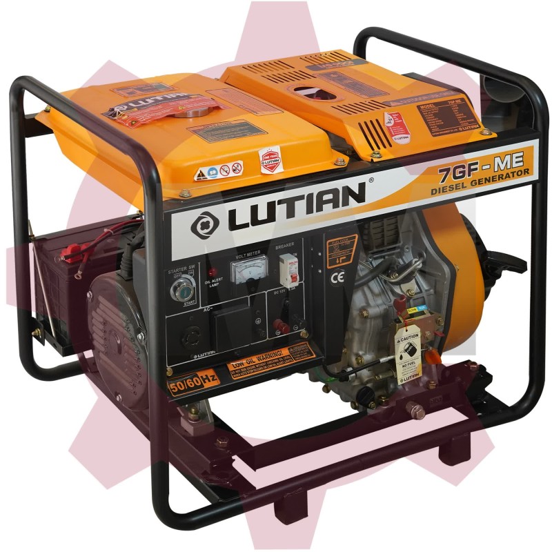 موتور برق 7 کیلو وات گازوئیلی لوتیان مدل LUTIAN 7GF-ME
