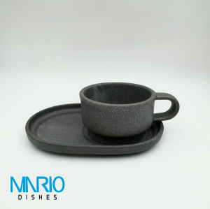 کاپ کاپوچینو سنگی طوسی (ست 6 عددی)