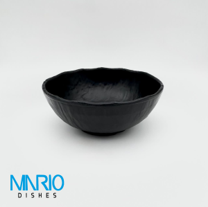 کاسه سوپ خوری چروک مشکی ملامین F77