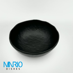 کاسه سوپ خوری چروک مشکی ملامین F77