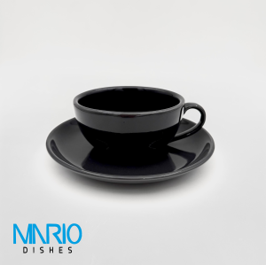 کاپ کاپوچینو استون ور بونسای مشکی براق (ست 6عددی)