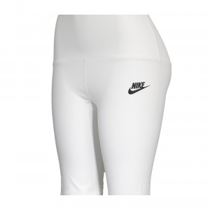 شلوارک بایکر کوتاه زنانه روی زانو نایکی مدل NIKE Women,s Biker Shorts-NB45681.01 | تنفسی | سفید