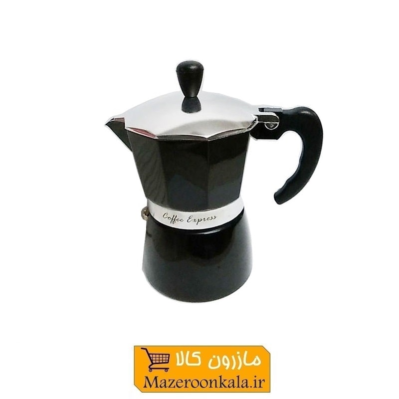 موکاپات قهوه ساز کمر نقره ای ۳ کاپ مشکی HGJ-021
