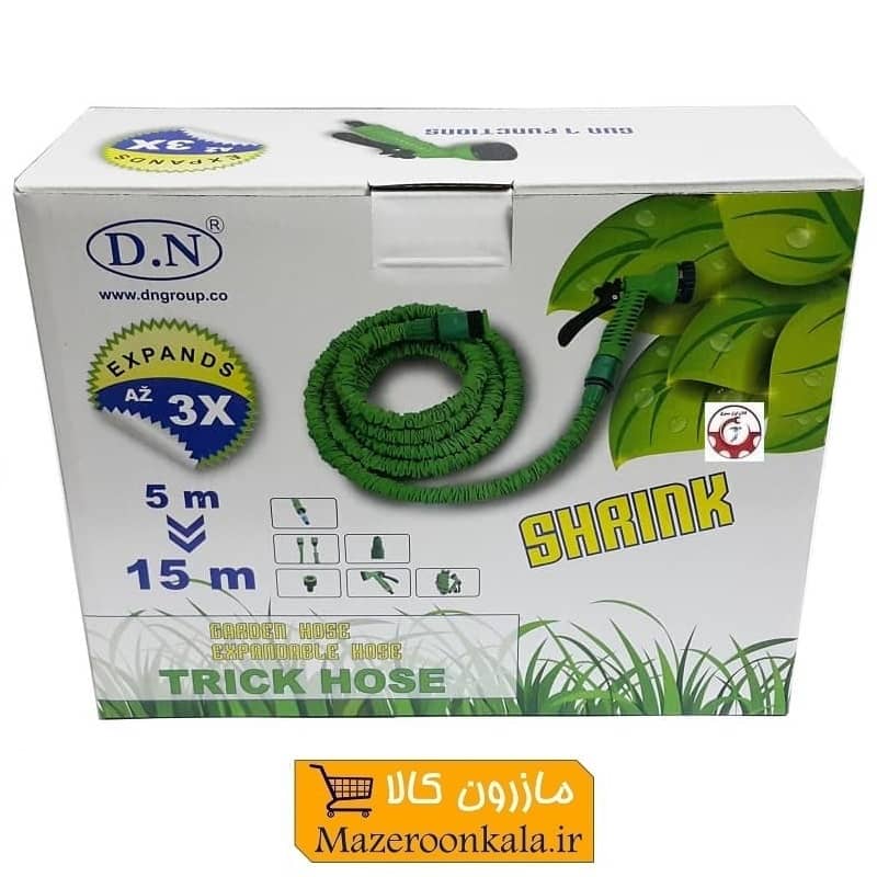 شیلنگ یا شلنگ جادویی D.N طرح مجیک هوز ۱۵ متری با آبپاش جعبه دار GSH-004