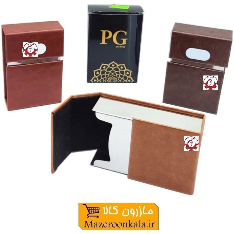 کیف و کاور سیگار PN چرم و استیل جعبه دار HKF-063