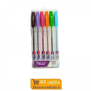 خودکار کیان رنگارنگ بسته 6 عددی KAN-002