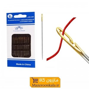 سوزن خیاطی دستی بغل چاک دار آسان نخ شو کارت آبی l HKH-041