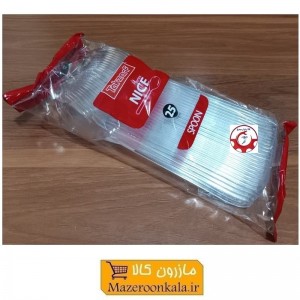 قاشق یکبار مصرف کریستال غذا خوری Tak Zarf تک ظرف نایس Nice شفاف 25 عددی HZY-017