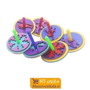 فرفره اسباب بازی ۲ لایه چوبی شکل دار TFF-002