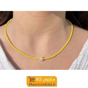 گردنبند منجوق با پلاک مروارید SOO-125