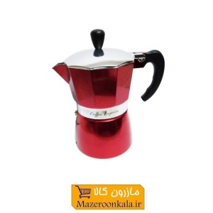 موکاپات قهوه ساز کمر نقره ای ۳ کاپ قرمز HGJ-013