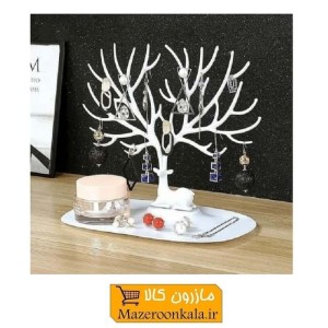 استند و آویز زیورآلات و بدلیجات شاخ گوزن اصلی جعبه دار HDC-012