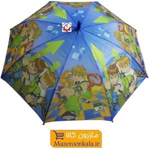 چتر کارتونی پسرانه بن تن Ben Ten فنر مشکی HCH-017