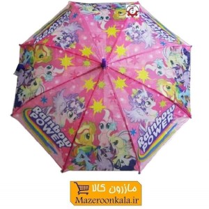 چتر دخترانه کارتونی پونی Pony فنر مشکی HCH-025