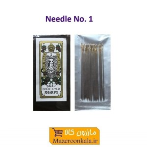 سوزن دستی دختر نشان سر طلایی سایز 1 ورق ۲۰ عددی HKH-028