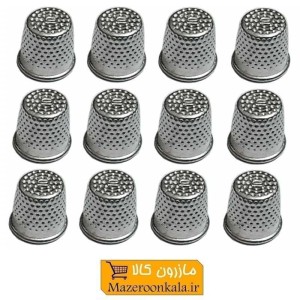 انگشتانه خیاطی SIT سیلور سایز متوسط جین ۱۲ عددی HKH-015