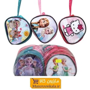 کیف دخترانه ورنی صندوقی کارتونی دسته دار ۱۱ سانت HKF-028