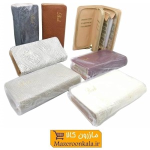 کیف پول زنانه دو زیپ طرح دار با جا کارتی Chanel شنل HKF-018