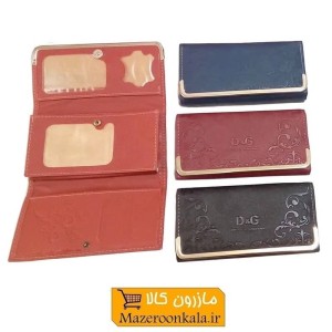 کیف پول زنانه لب فلزی D & G دی اند جی، جای عکس دار HKF-024