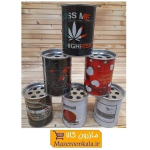 زیر سیگاری فلزی بشگه ای طرح متنوع SOO-011