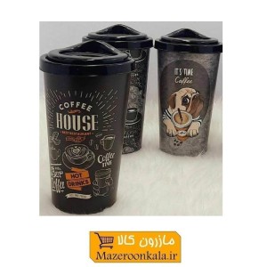 لیوان کافی درب دار طرح متنوع SOO-012