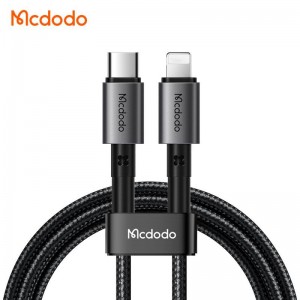 کابل شارژ سریع تایپ سی به لایتنینگ 36 واتی مک دودو مدل MCDODO CA-2851 طول 1.8متر