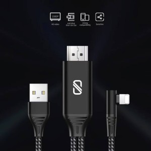 کابل تبدیل لایتنینگ به HDMI مدل SHC01 برند اسلیکتو SLICTO