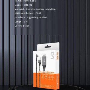 کابل تبدیل لایتنینگ به HDMI مدل SHC01 برند اسلیکتو SLICTO